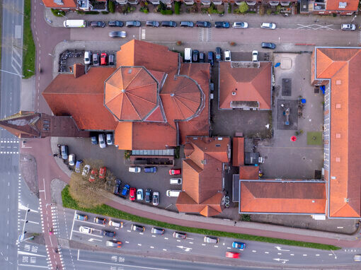 Majellakerk Utrecht met drone